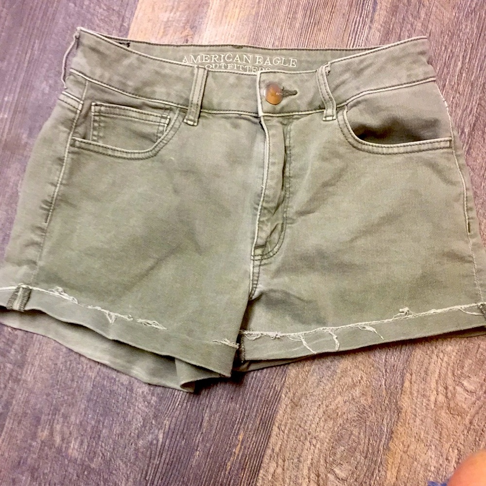American eagle super super stretch jean shorts